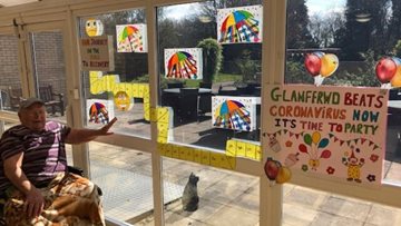 Pencoed care home staff and Residents create motivational artwork